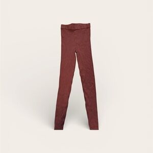 Daisy Women's Maroon Ribbed Leggings